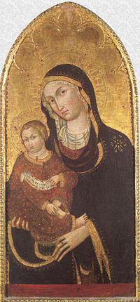 'Madonna and Child', by Nicolò da Voltri, end of 14th century, San Donato, Genoa
