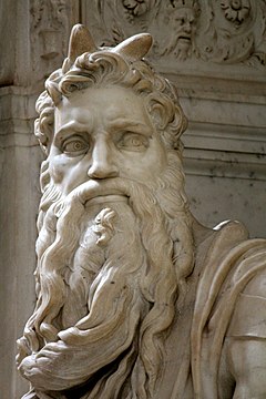 Image result for moses michelangelo