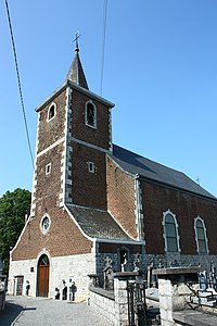 Français : L'Église Saint-Firmin située à Richelle, dans la province de Liège, en Belgique. L'orgue de l'église est classée au n°62108-CLT-0011-01.