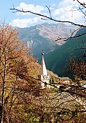 Vue du village de Bonvillard depuis Derrière-les-Prés.