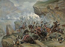Атака гвардейских польских улан Наполеона на испанские батареи в битве при Сомосьерре.