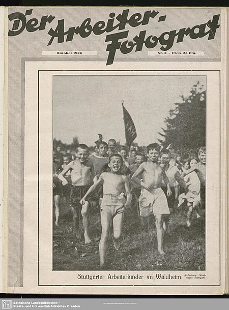 1926 10 Der Arbeiterfotograf Seite 01 Titelblatt mit Foto von Friedrich Westmeyer, Stuttgart