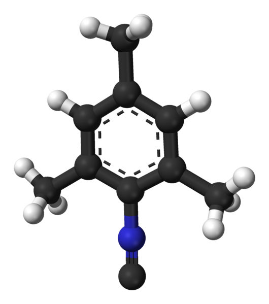 File:2,4,6-trimethylphenyl-isocyanide-from-xtal-3D-balls.png