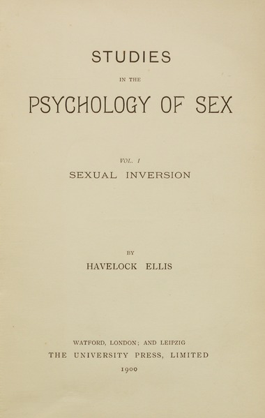 2160 C 44 - Ellis - Studies in the Psychology of Sex Vol. 1