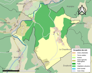 Farvekort, der viser arealanvendelse.