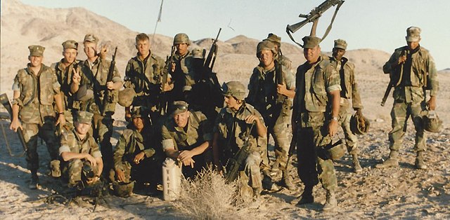 Marines from 1/5's Charlie Company at MCB Twentynine Palms in 1985