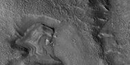 Close view of dipping layers, as seen by HiRISE under HiWish program