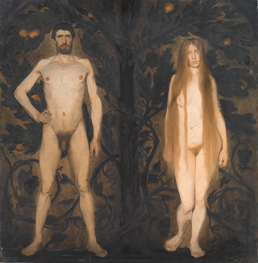 https://upload.wikimedia.org/wikipedia/commons/thumb/f/f4/Adam_and_Eve_by_Harald_Slott-Moller_-_Statens_Museum_for_Kunst_-_DSC08287.JPG/885px-Adam_and_Eve_by_Harald_Slott-Moller_-_Statens_Museum_for_Kunst_-_DSC08287.JPG