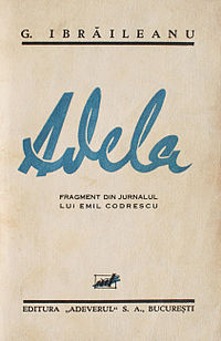 Adela (Garabet Ibrăileanu) 1933 first edition.jpg