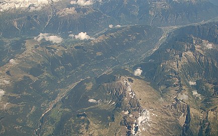 Valle Leventina, Biasca, Val Chironico (Aerial photograph