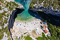 Aerial view of Stiniva Cove on Vis island in Croatia (48608662256).jpg
