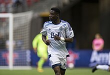 In 2020, as a member of Bayern Munich, Alphonso Davies became the first MLS homegrown player to be named to the FIFPRO World XI and first homegrown player to win the UEFA Champions League. He's earned 41 caps with the Canada men's national soccer team and was selected to the 2022 FIFA World Cup squad. Alphonso Davies Canadian Championship by Frid06 (27559553025).jpg