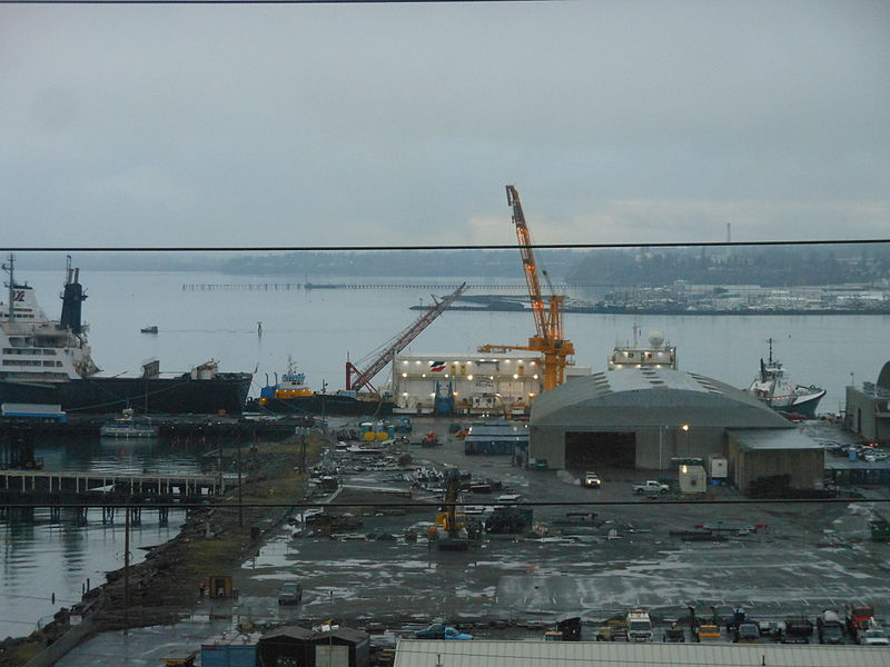 File:Arctic Challenger being prepared for departure from the Port of Bellingham for a second round of testing..JPG