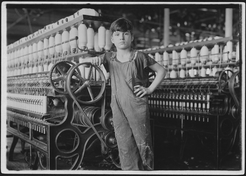 File:At machine is Stanislaus Beauvais, has worked in spinning room for two years. Salem, Mass. - NARA - 523485.tif