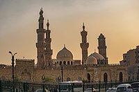 Al-Azhar Mosque in Cairo, Egypt in the historic Islamic core of the city, Cairo was established as the new capital of the Fatimid Caliphate in 970 Azhar mosque.jpg