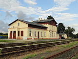 44. KWDie Südseite des PKP-Bahnhofes Zgorzelec an der Strecke nach Lubań, Woiwodschaft Niederschlesien, Polen.