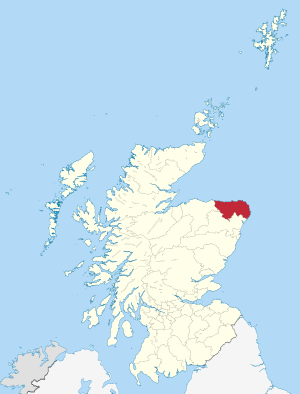 Banff and Buchan (red) within Scotland (white) within the United Kingdom (light grey). Banff and Buchan.svg