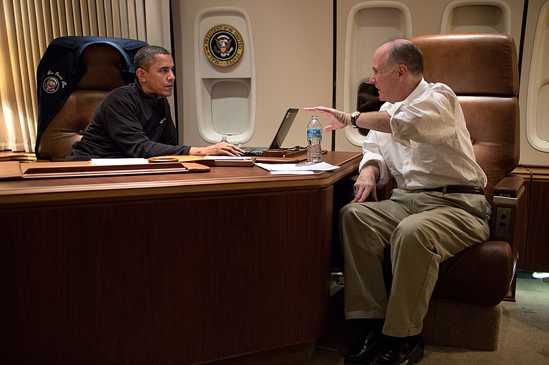 File:Barack Obama with Tom Donilon on Air Force One.jpg