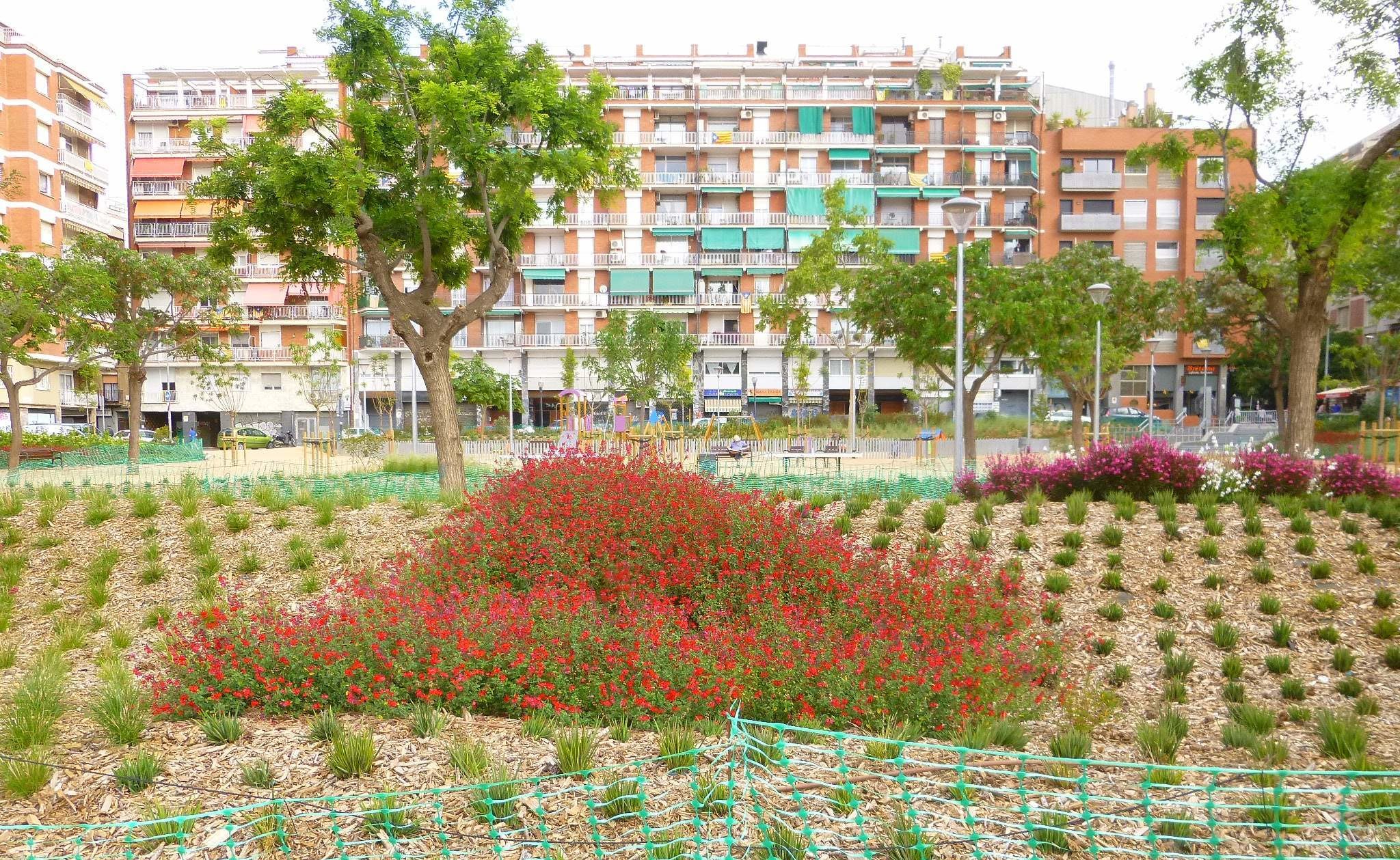 Park jardins. Сады Сантс Барселона.