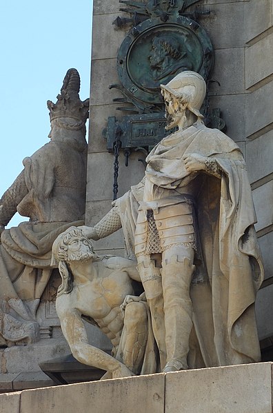 File:Barcelona Christopher Columbus Monument detail 13.jpg