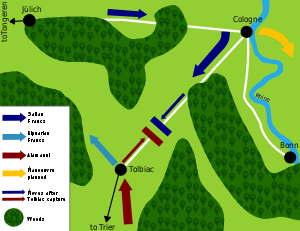 Battle of Tolbiac (496) Battle of Tolbiac map-en.svg