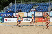 Deutsch: Beachhandball Europameisterschaften 2019 (Beach handball Euro); Tag 2: 3. Juli 2019 – Frauen, Vorrunde Gruppe D, Ukraine-Deutschland 2:0 (23:22, 32:24) English: Beach handball Euro; Day 2: 3 July 2019 – Women Preliminary Round Group D – Ukraine-Germany 2:0 (23:22, 32:24)