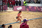 Deutsch: Beachhandball bei den Olympischen Jugendspielen 2018; Tag 5, 10. November 2018; Mädchen, Hauptrunde - Chinese Taipei (Taiwan)-Niederlande 1:2 English: Beach handball at the 2018 Summer Youth Olympics at 11 October 2018 – Girls Main Round – Chinese Taipei (Taiwan)-Netherlands 1:2