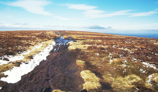 The summit of Black Mountain crossed by the Offa's Dyke Path