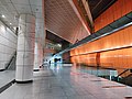 Man and the environment by Baet Yeok Kuan spread across the pillars of the concourse