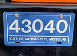 VILLE DE KANSAS CITY MISSOURI PLAQUE D'IMMATRICULATION.jpg