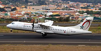 ATR 72-600 Royal Air Maroc startujący z lotniska Tenerife Norte