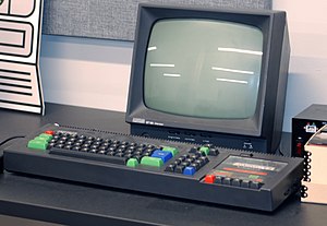 Amstrad CPC 464 on display at the Living Computer Museum, complete with games for public use CPC464.jpg