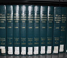 Volumes of the West's Annotated California Codes version of the Labor Code California Labor Code.jpg