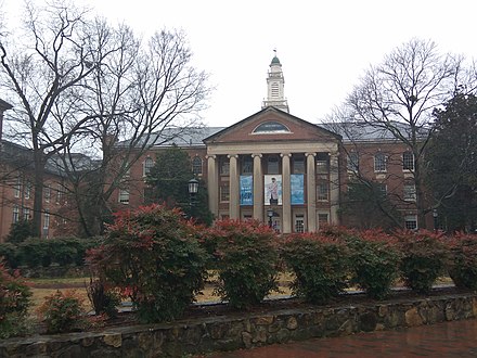 Carol Hall which houses the UNC Hussman School of Journalism and Media at the University of North Carolina at Chapel Hill