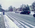 Cars unable to ascend a slope in Northern Virginia due to icy conditions