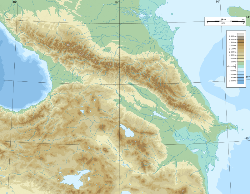 Caucasus topo map-blank.svg