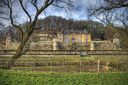 The impressive, terraced  Château Neercanne is referred to as the "balcony of the Netherlands"