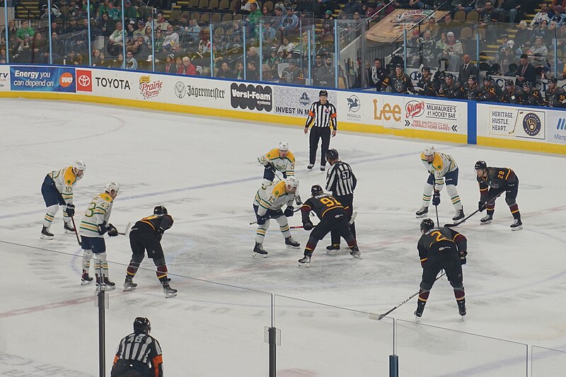 File:Chicago Wolves vs. Milwaukee Admirals March 2023 34 (face-off).jpg