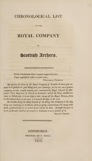 Gambar mini seharga Berkas:Chronological list of the Royal Company of Scottish Archers (IA b31960765 0001).pdf