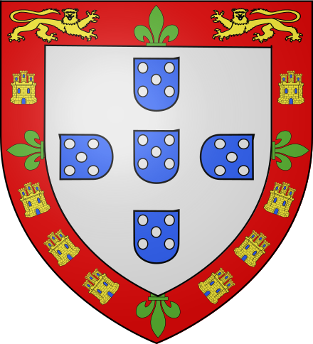 Coat of arms of Ferdinand the Holy Prince. His knightly motto was le bien me plait.