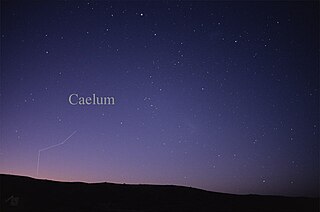 X Caeli Star in the constellation Caelum