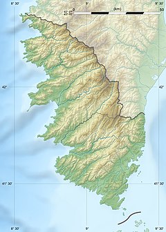 Mapa lokalizacyjna Korsyki Południowej