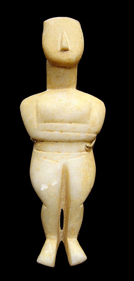 Ägäis Bronzezeit Chr FRAUENFIGUR 2. 3000-2000 v Kykladenkultur