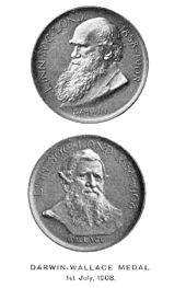 photograph of the Darwin-Wallace medal