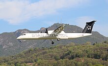 De Havilland DHC-8-400 der Austrian Airlines in Star-Alliance-Sonderbemalung