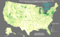 Distribution of Americans claiming Hungarian Ancestry by county in 2018.png