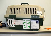 Plastic Travel Pet Carrier, Labelled Dogtainers Pet Transport Clipper Cat Cage Plastic Travel Crate Labelled.jpg