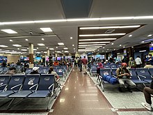 Passenger waiting hall inside the domestic terminal