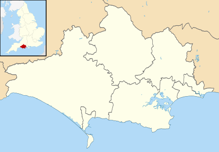 İlçeye göre İngiltere'deki kalelerin haritaları: B – K Dorset'te yer almaktadır