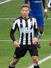 Dwight Gayle holds the record for most hat-tricks in the EFL Championship with 5. Dwight Gayle 2017.jpg
